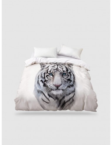 housse de couette  tigre blanc solde